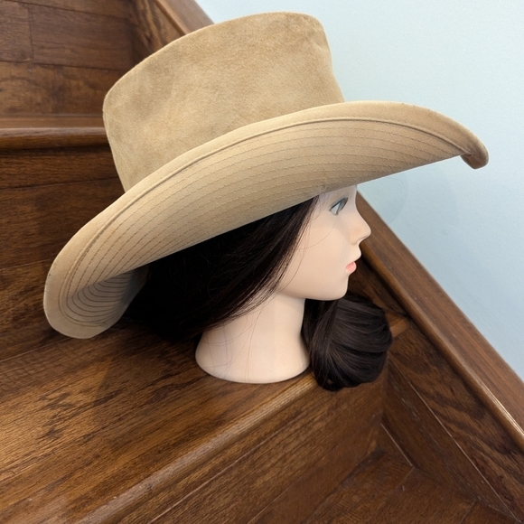Resistol Vintage Cowboy Hat, Ranchman self conforming Size 7 1/4, suede - Picture 10 of 17